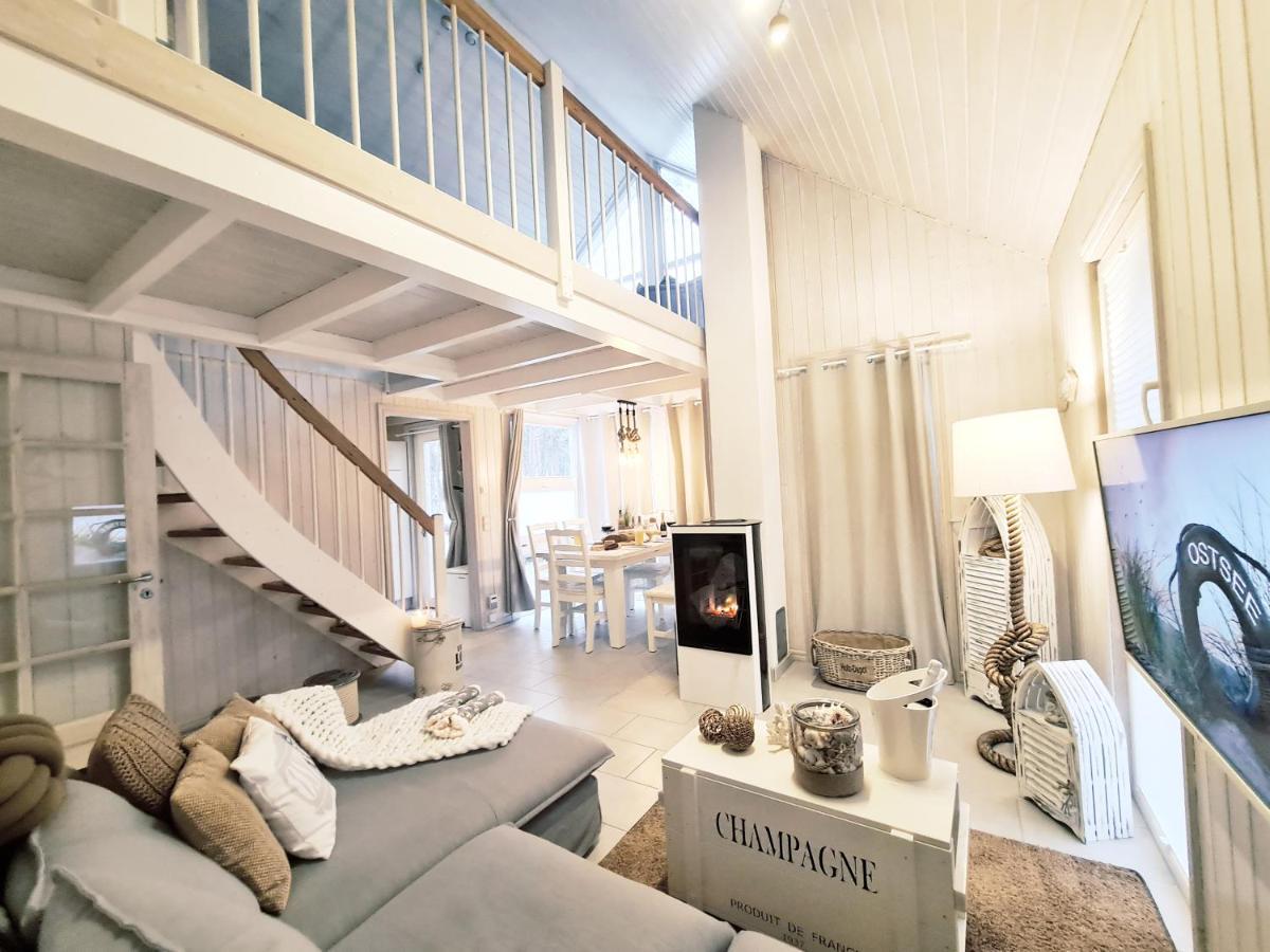 Strandhaus Ruegen - Meerblick, Sauna, Kamin & Whirlpool Baabe Luaran gambar