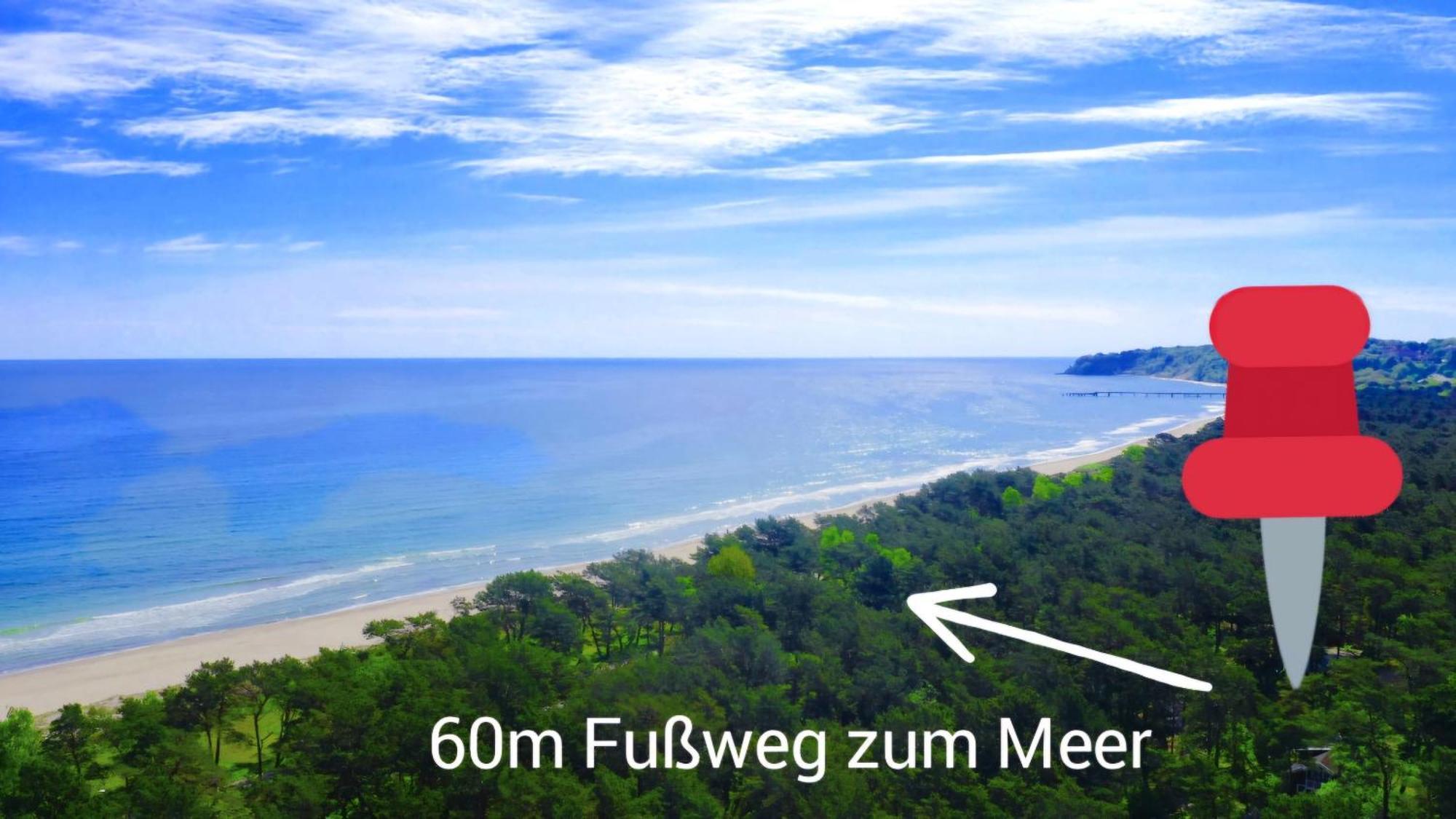 Strandhaus Ruegen - Meerblick, Sauna, Kamin & Whirlpool Baabe Luaran gambar